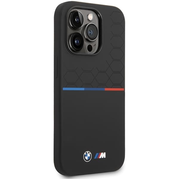 BMW Mobilskal till iPhone 15 Pro MagSafe Silicone Pattern - Svart