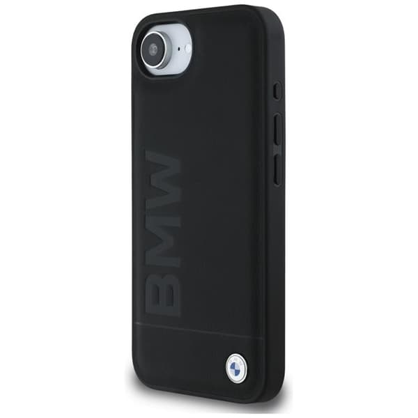 BMW telefontaske til iPhone 16e Hot Stamp Læder - Sort