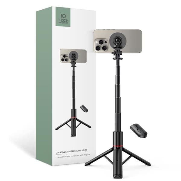 Tech-Protect Bluetooth Selfie Stick Stativ - Sort