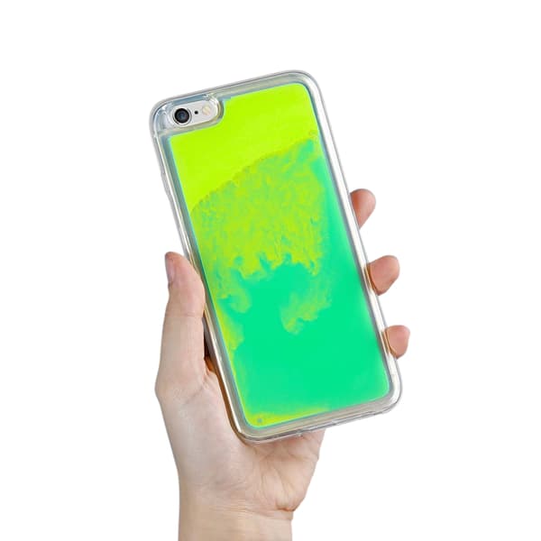 Flydende Neon Sand Taske til iPhone 6/6s - Grøn