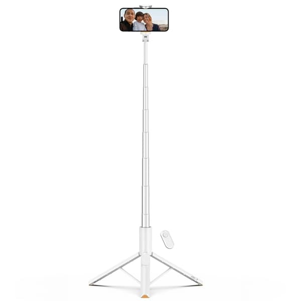 Tech-Protect Bluetooth Selfiekeppi Jalusta - Valkoinen