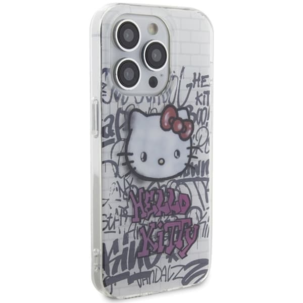 Hello Kitty Mobilskal till iPhone 13 Pro Max Kitty On Bricks Graffiti - Vit