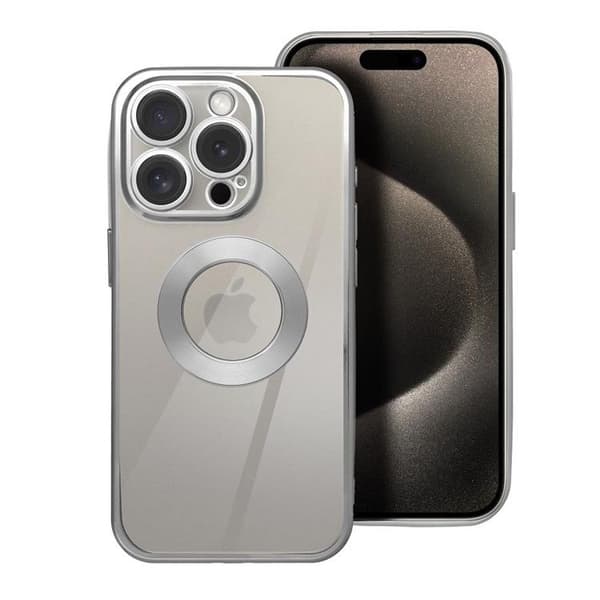 Telefontaske til iPhone 16e Glam - Sølv