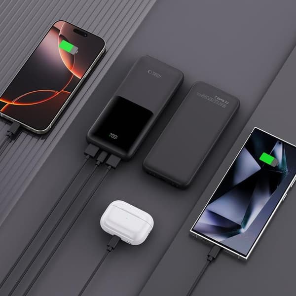 Tech-Protect Strømbank 10000mAh 22.5W - Sort