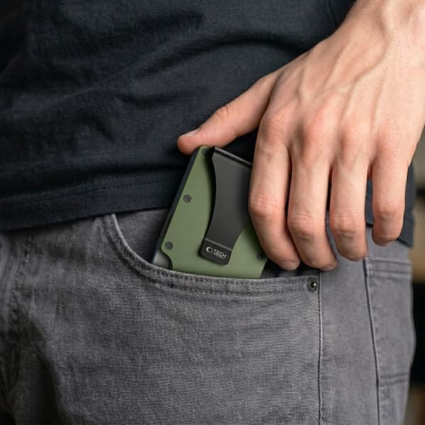 Tech-Protect Kortholder Thorn RFID - Militærgrøn