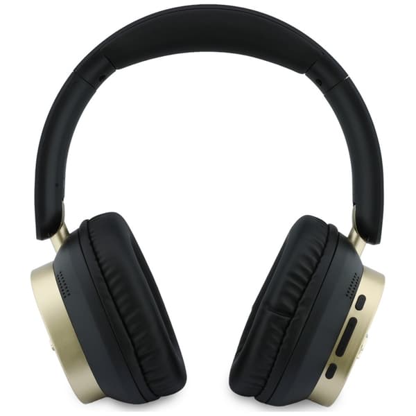 Guess On-Ear Hörlurar Bluetooth ENC Rectangle Metal Script - Svart