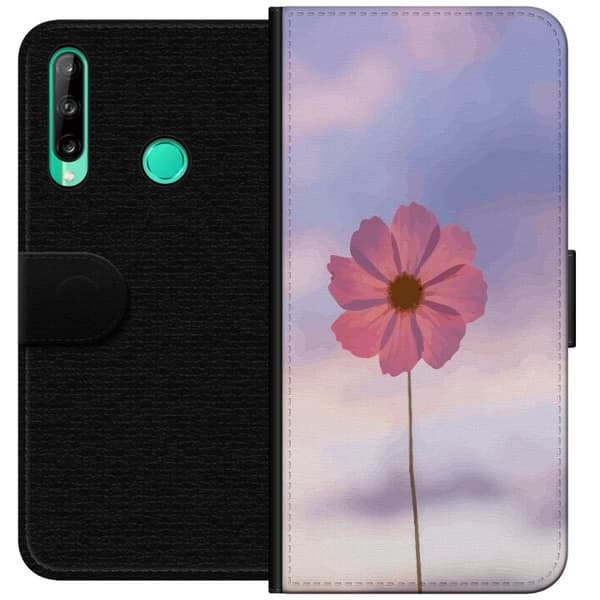Plånboksfodral till Huawei P40 lite E med Rosa blomma