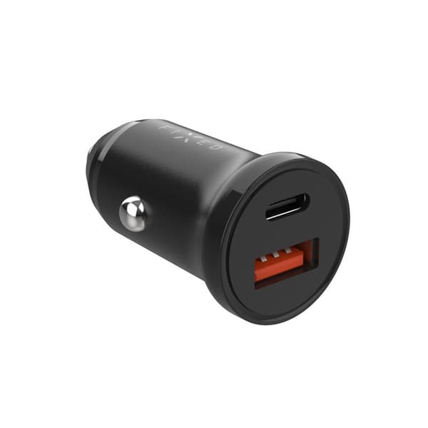 FIXED Hurtig Biloplader 20W USB-C PD/USB-A Sort