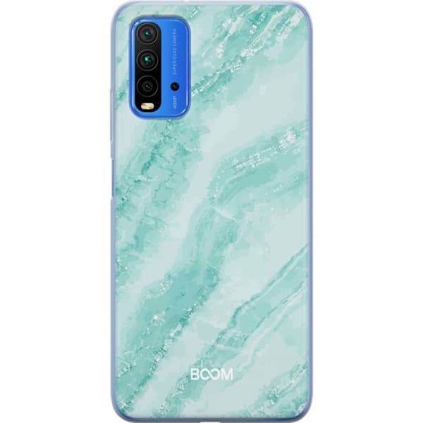 Telefontaske til Xiaomi Redmi Note 9 4G med Mint Marble
