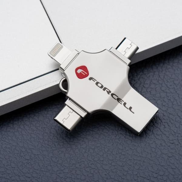 Forcell Pendrive 64 GB USB 3.2 Gen 1 (USB-A/USB-C/Lightning/Micro-USB)