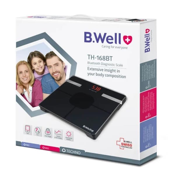 B.WELL Badrumsvåg TH168 Bluetooth Kropssfettmätning