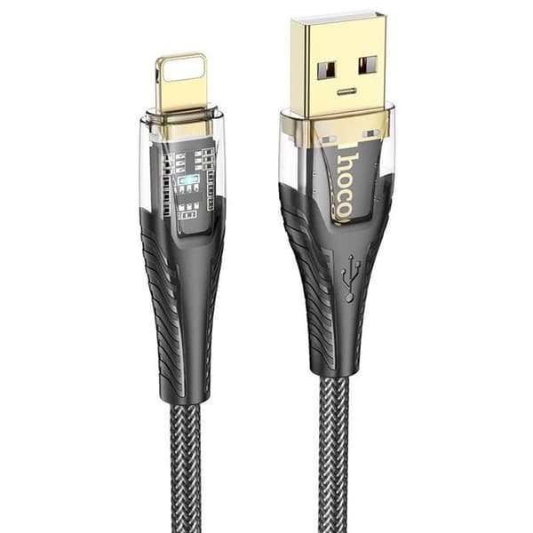 HOCO USB-A–Lightning-kaapeli 2.4A 1.2m U121 – Musta
