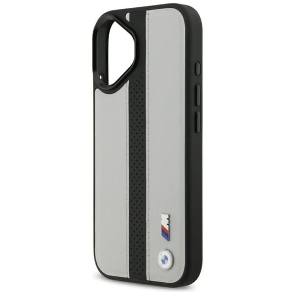 BMW-puhelinkotelo iPhone 17 MagSafe M Perforated Stripe Logo - Harmaa