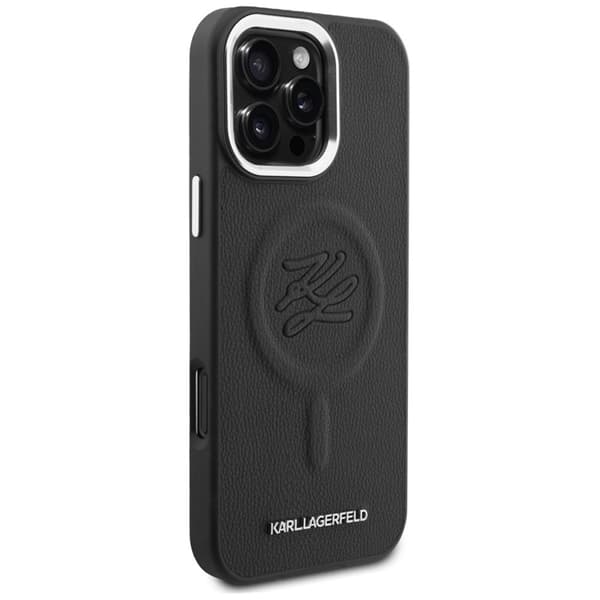Karl Lagerfeld Mobilskal För iPhone 16 Pro Magsafe Initial & Metal Logo