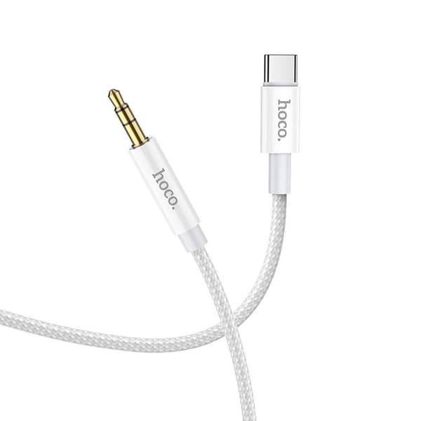 HOCO Kabel AUX Jack 3,5 mm til USB-C UPA19 1 m sølv
