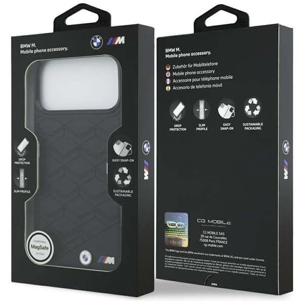 BMW telefontaske til iPhone 17 Pro Max MagSafe M Shape Logo - Sort