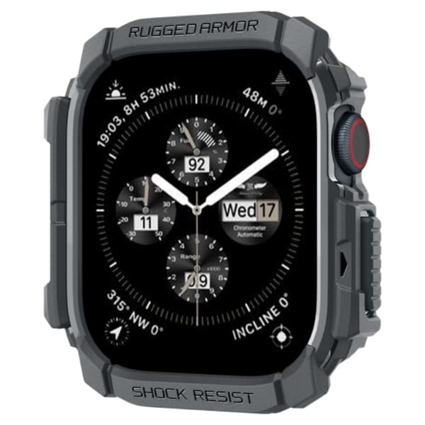 Spigen Apple Watch 10 (46mm) Etui Rugged Armor - Mørkegrå