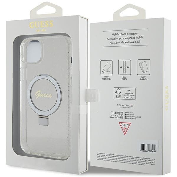 Guess telefontaske til iPhone 14 Plus/15 Plus MagSafe Ringstativ