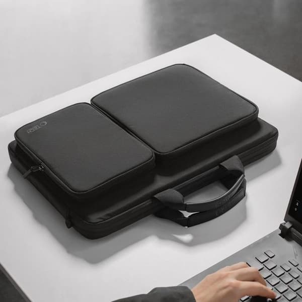 Tech-Protect Computertaske 17" Defender - Sort