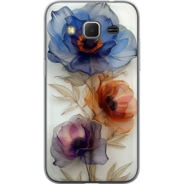 Taske til Samsung Galaxy Core Prime med silkeblomster