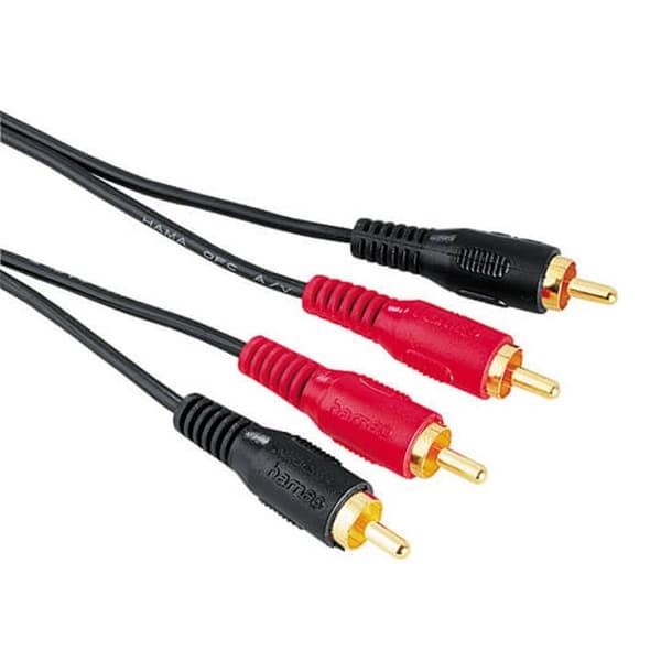 HAMA Kabel 2xRCA-2xRCA Guld Sort 10m