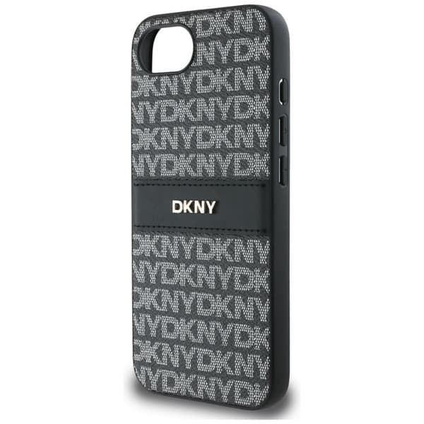 DKNY telefontaske til iPhone 16e Repeat Texture Tonal Stripe - Sort