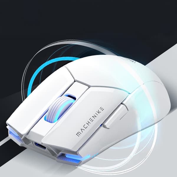 Machenike Trådløs Gamingmus M7 Pro - Hvid