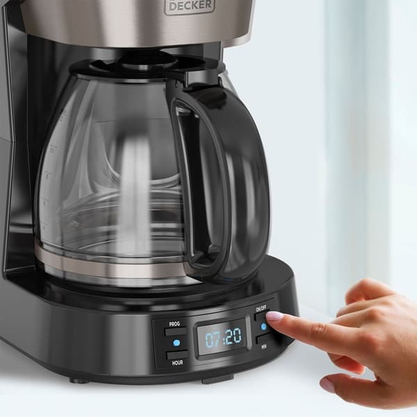 BLACK+DECK Kaffebryggare LCD 12 Koppar
