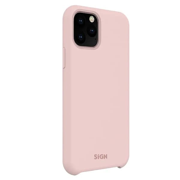 Sign iPhone 12 mini Etui Flydende Silikone - Lyserød