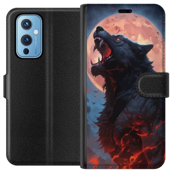 OnePlus 9 tegnebogsetui med hylende ulv