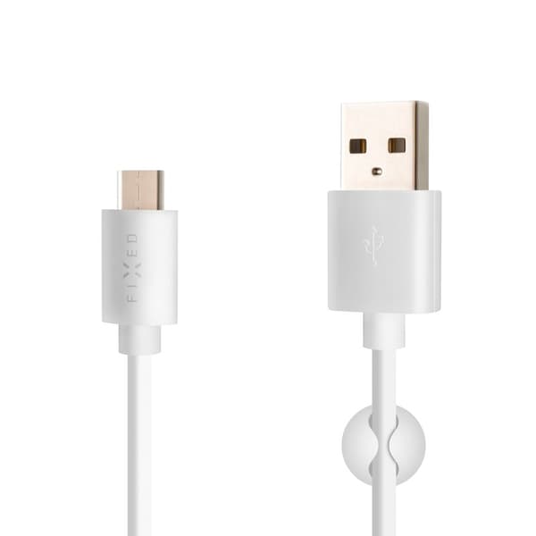FIXED USB-A–USB-C-kaapeli 2 m, valkoinen