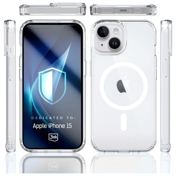 3MK Mobilskal till iPhone 15 MagSafe Armor - Clear
