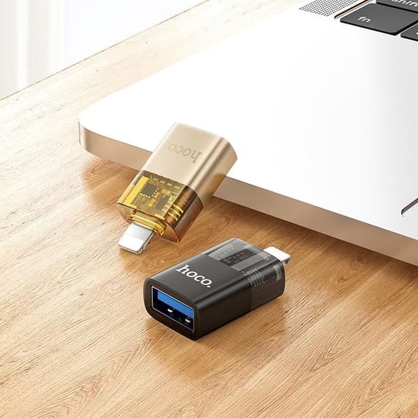 Hoco USB-A Till Lightning Adapter UA36 - Svart