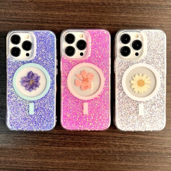 BOOM Mobilskal till iPhone 14 Pro Magsafe Drop-Proof - Rosa Flower