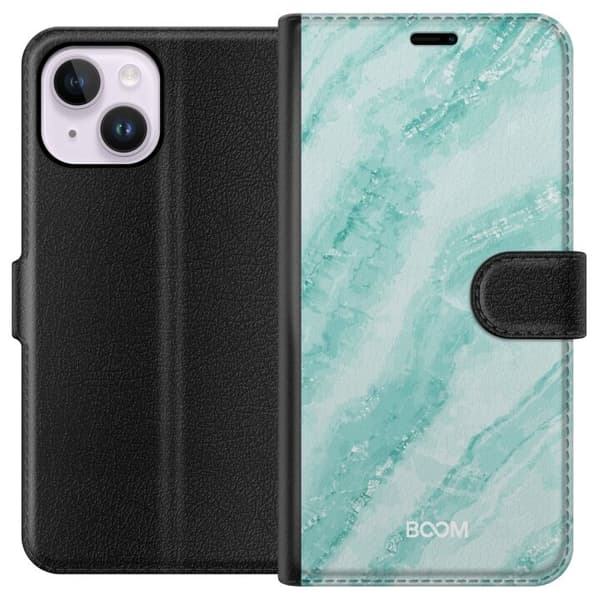 Plånboksfodral till Apple iPhone 15 Plus med Mint Marble