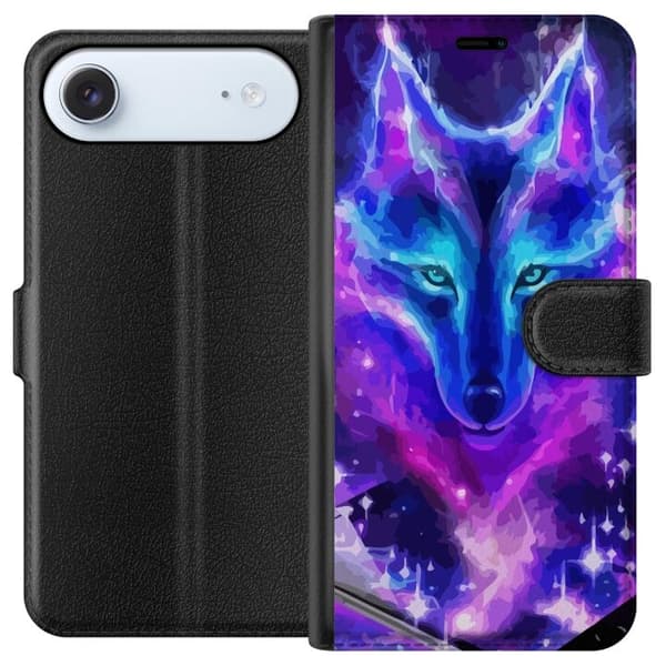 Plånboksfodral till Apple iPhone 17 Air med Neon Varg