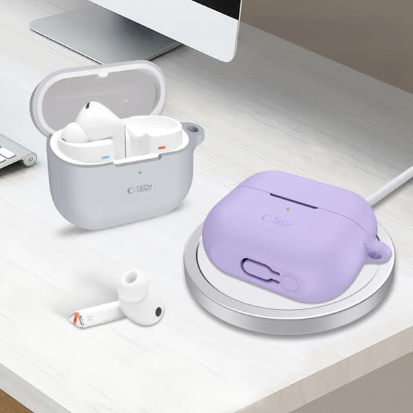 Tech-Protect Galaxy Buds 3/3 Pro Cover Silikonekrog - Lavendel