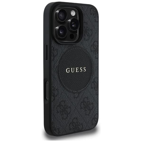 Guess Mobilcover til iPhone 16 Pro Max MagSafe 4G Circle - Sort
