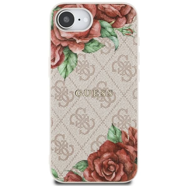 Guess Telefontaske til iPhone 16e Magsafe Blomsterprint - Lyserød