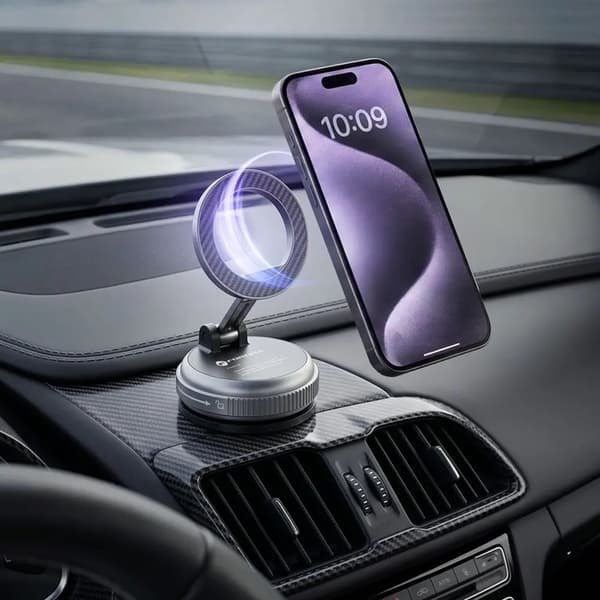 Forcell Mobilhallare Magnetic Suction Cup - Svart