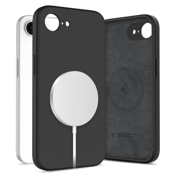 Tech-Protect Mobilskal För iPhone 16e/17e Magsafe Silikon - Svart