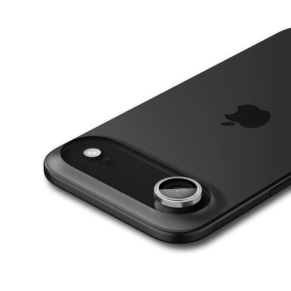 Spigen [2-Pack] iPhone Air Härdat Glas Kameraskydd EZ Fit - Silver