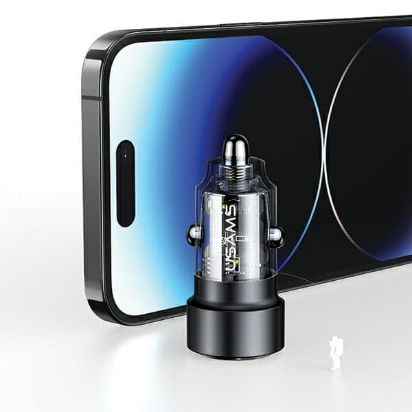 USAMS C39 Billaddare 60W 1xUSB-A 1xUSB-C - Lila