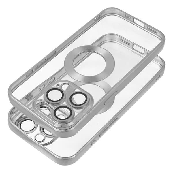 Telefontaske til iPhone 16e Glam - Sølv