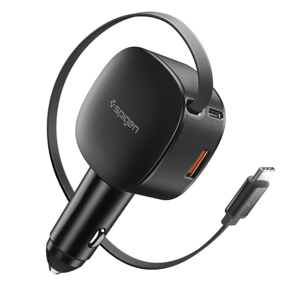 Spigen Biloplader EV603BT Essential 60W - Sort