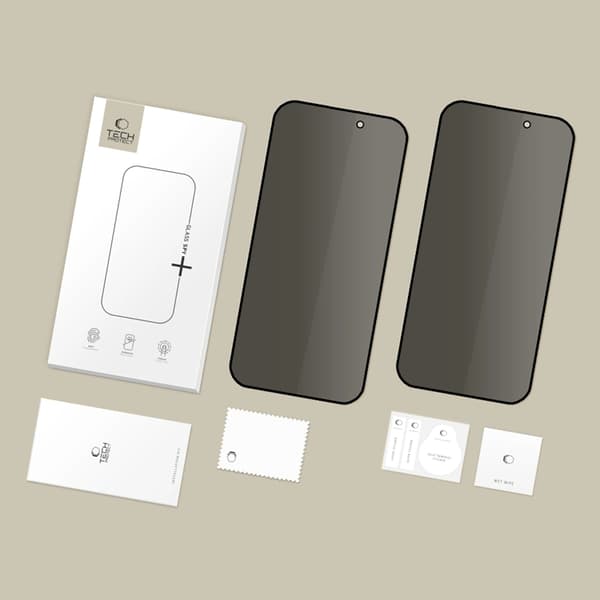 Tech-Protect [2-Pack] iPhone 17/17 Pro Härdat Glas Skärmskydd Privacy