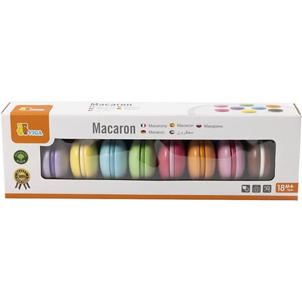 VIGA macarons i trä, 8 delar