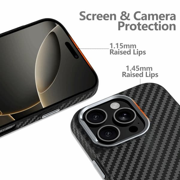 Tech-Protect Telefontaske til iPhone 16 Pro Magsafe Ion Carbon - Sort/Sølv