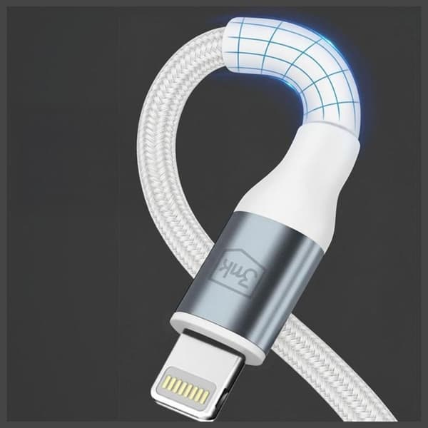 3MK USB-C til Lightning 20W kabel 9V/2A 1m N-SERIES Hyper - Hvid