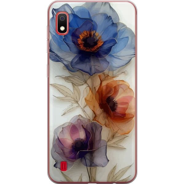 Taske til Samsung Galaxy A10 med silkeblomster